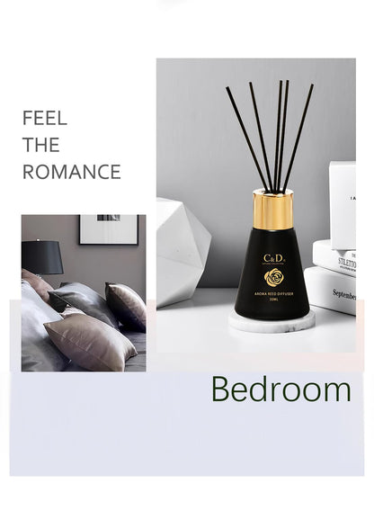 NOVO Scented Oil Reed Diffuser, Natural Long Lasting Home Fragrance, Perfect for Bathroom Bedroom Home Decor 30ml - Orange Blossom