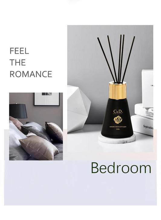 NOVO Scented Oil Reed Diffuser, Natural Long Lasting Home Fragrance, Perfect for Bathroom Bedroom Home Decor 30ml - Lime Basil & Citrus