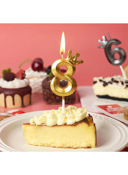 Birthday Number Candles for Cake Decoration, Glittery Cake Toppers with Cute Designs, Perfect for Kids' Parties, Anniversaries, and Celebrations-silver(No.7)