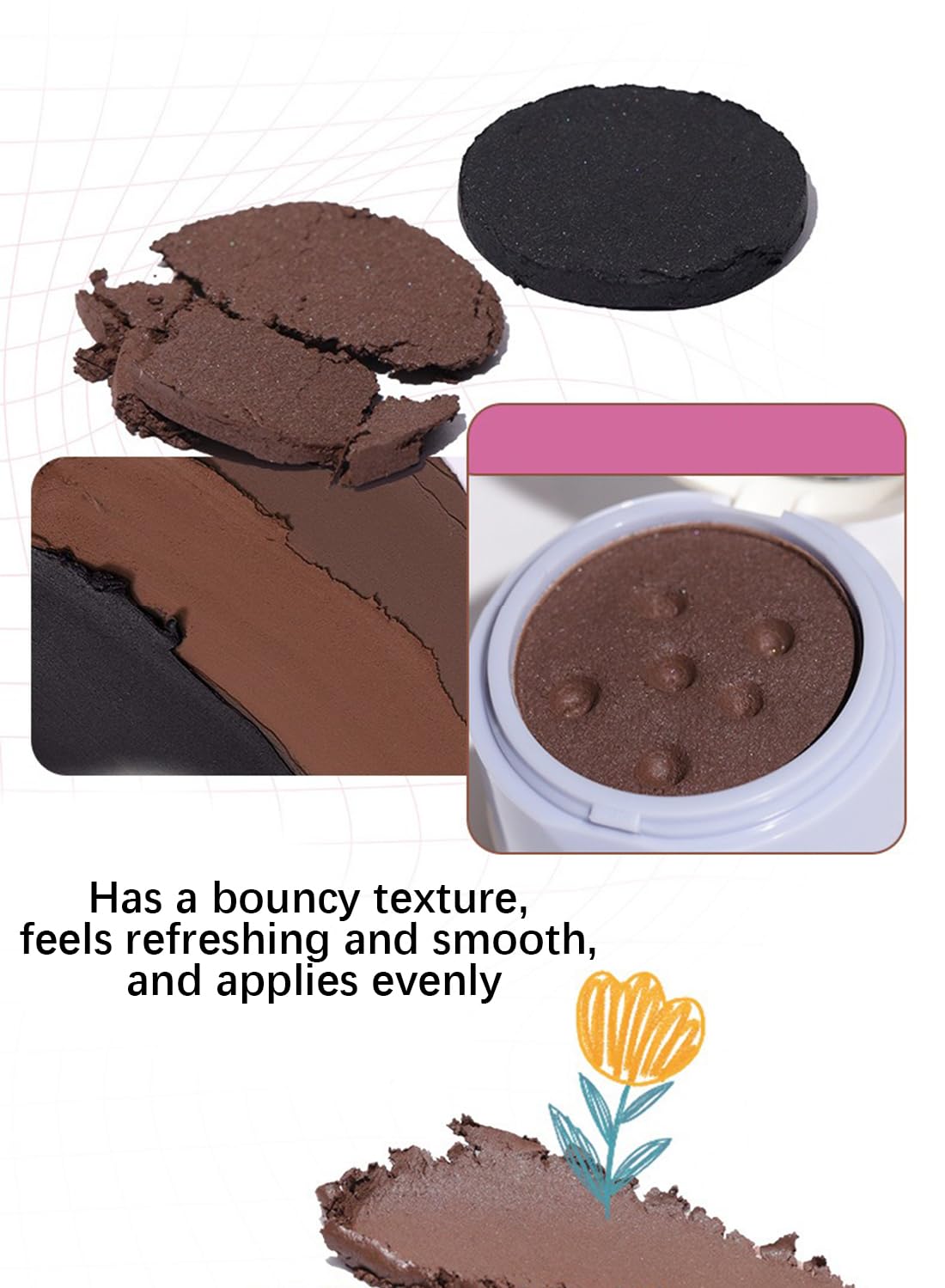 NOVO Instantly Hairline Powder, Waterproof Long Lasting Root Touch Up, Volume Hairline , Quick Cover Grey Hair Root Concealer for Women and Men Natural -Cool Brown