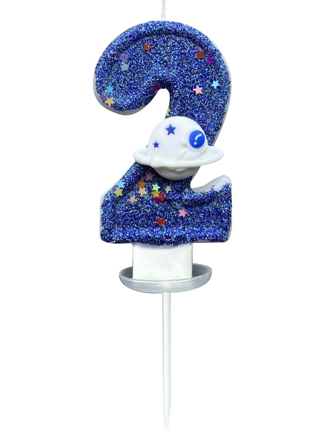 7cm Birthday Number Candles for Cake Decoration, Glittery Cake Toppers with Cute Designs, Perfect for Kids' Parties, Anniversaries, and Celebrations-Green Turtle(No.0)