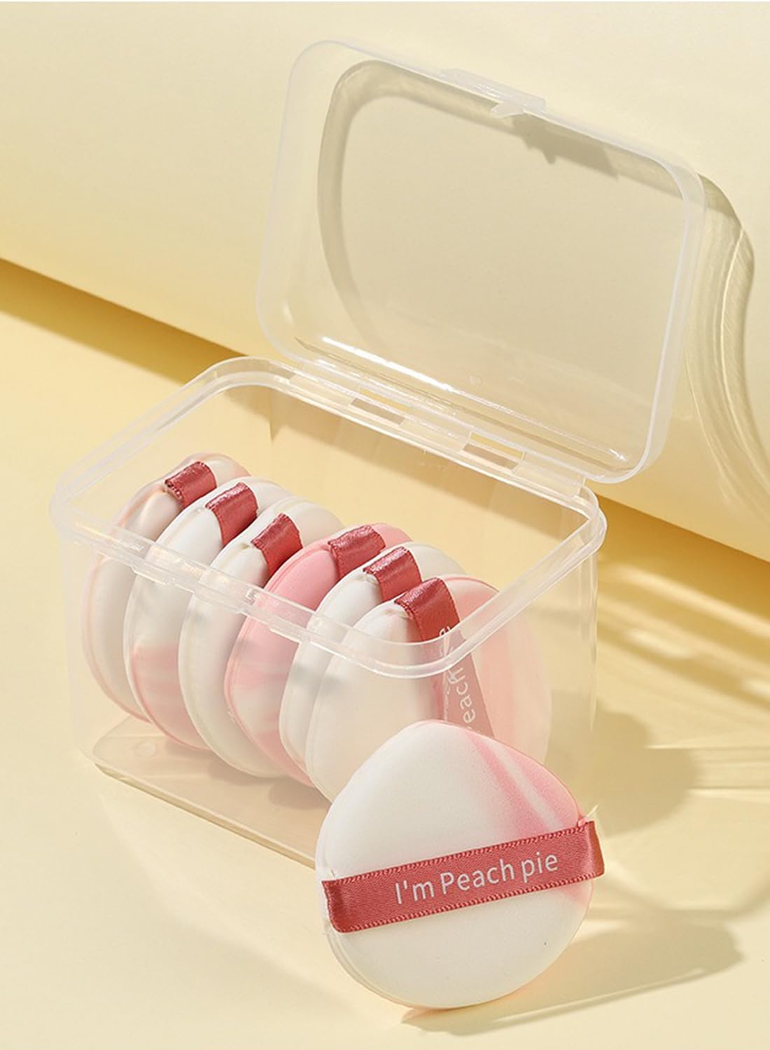 NOVO 6Pcs Round Shaped Blue Sponge Puff, Flawless Foundation Blender Makeup Puff Set for Women