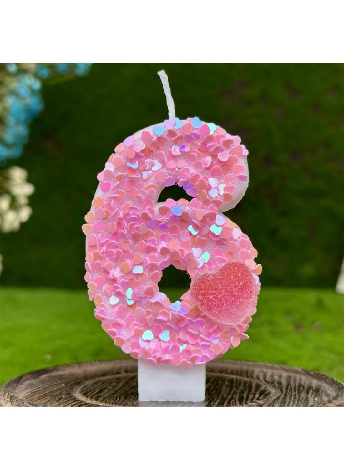 7cm Birthday Number Candles for Cake Decoration, Glittery Cake Toppers with Cute Designs, Perfect for Kids' Parties, Anniversaries, and Celebrations-Green Turtle(No.0)