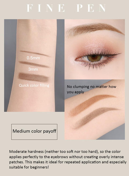 NOVO Eyebrow Pencil with Spiral Brush, Micro-Fine Tip, Waterproof Brow Pen 05