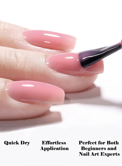 novo Jelly Gel Nail Polish, Sheer Nail Polish, UV LED Gel for DIY 12ml-NC75# Grey