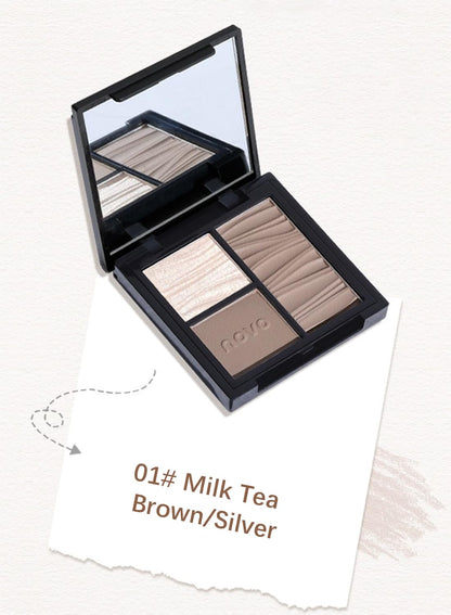 NOVO Three Colors Contour Palette, Makeup Palette Contain Contour and Highlighter, Long Lasting Waterproof Eye Makeup Palette, Contouring Palette, Matte Radiance Luminizer #01