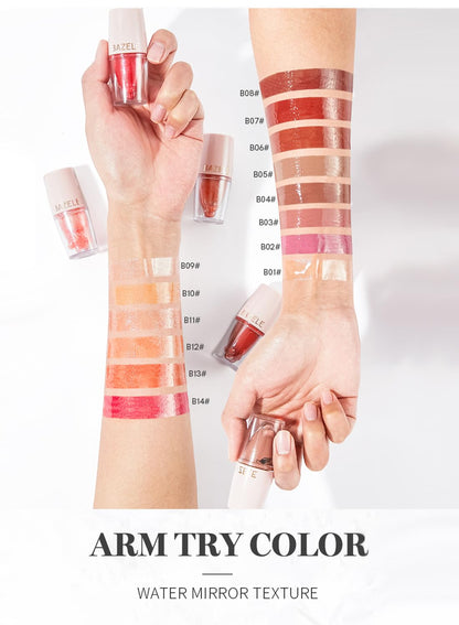 NOVO Jelly Lipstick Liquid - Waterproof High Pigment Lip Gloss, Lightweight and Long-Lasting Lips Stain (Stardust Pink B11)