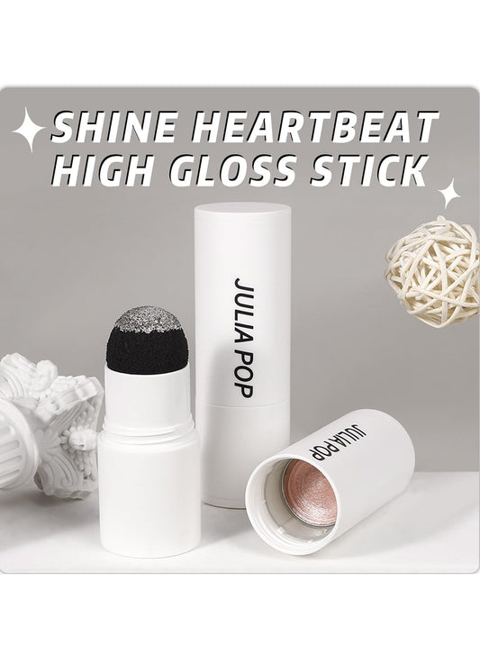 NOVO Highlighter Stick, Long-Lasting Waterproof Shimmer Powder, Natural Matte Contour Cream, Non-Greasy Illuminator for  Face Body Collarbones, Moonlight Stone Silver