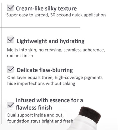 NOVO  Brightening Liquid Foundation with Double-ended Brush for Women 01 8g