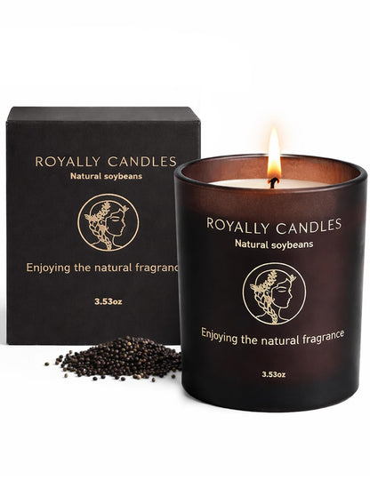 Scented Candle, Coffee Fragrance Candles, Natural Rapeseed Wax for Home & Office 33 Hours of Burn Time, 100g-Caf¨¦ Americano