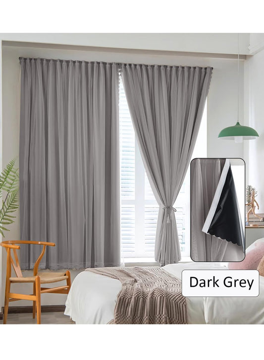 NOVO Velcro Curtains, No Drill Curtain