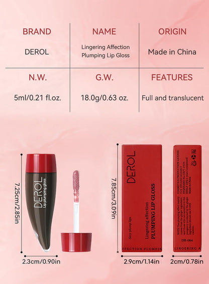 NOVO Mirror Lip Gloss, Moisturizing Long Lasting Liquid Lipstick with Essential Oil and Peppermint, Full Coverage Lightweight & High Shine Tint for Women-Brown 05
