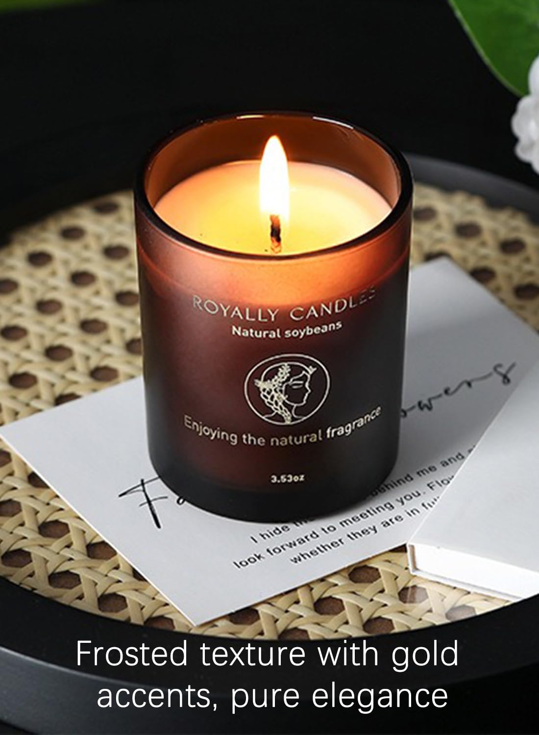 Scented Candle, Coffee Fragrance Candles, Natural Rapeseed Wax for Home & Office 33 Hours of Burn Time, 100g-Caf¨¦ Americano