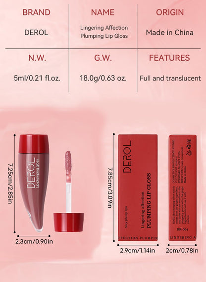 NOVO Mirror Lip Gloss, Moisturizing Long Lasting Liquid Lipstick with Essential Oil and Peppermint, Full Coverage Lightweight & High Shine Tint for Women-Red 01