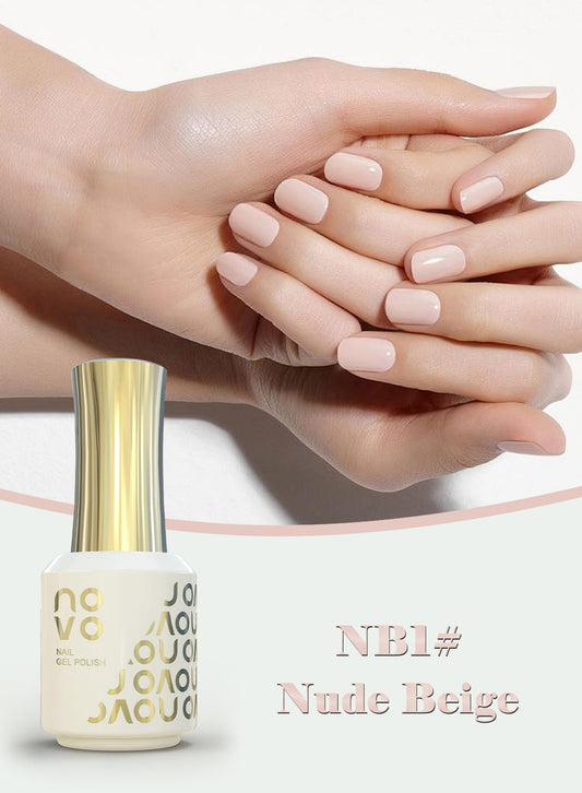 novo Rubber Base Gel, Shiny UV LED Gel Nail Polish for Women 12ml