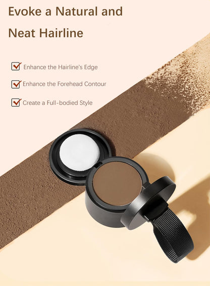 NOVO Hair Shadow Powder with Puff Touch, Instantly Natural Magical Hairline Concealer, Hair Root Dye for Thinning Hair, Beautify Forehead Curves 4G