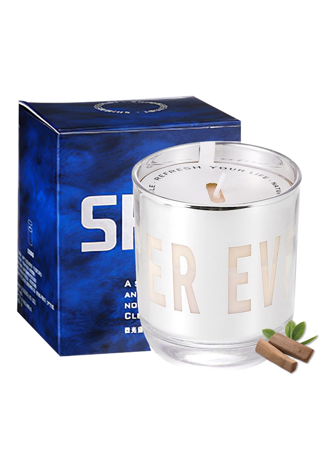 NOVO Scented Candle, 150g Natural Soy Wax Blend with Pure Essential Oils, Translucent Cup Creates Ambient Vibe for Home-Thorned Rose