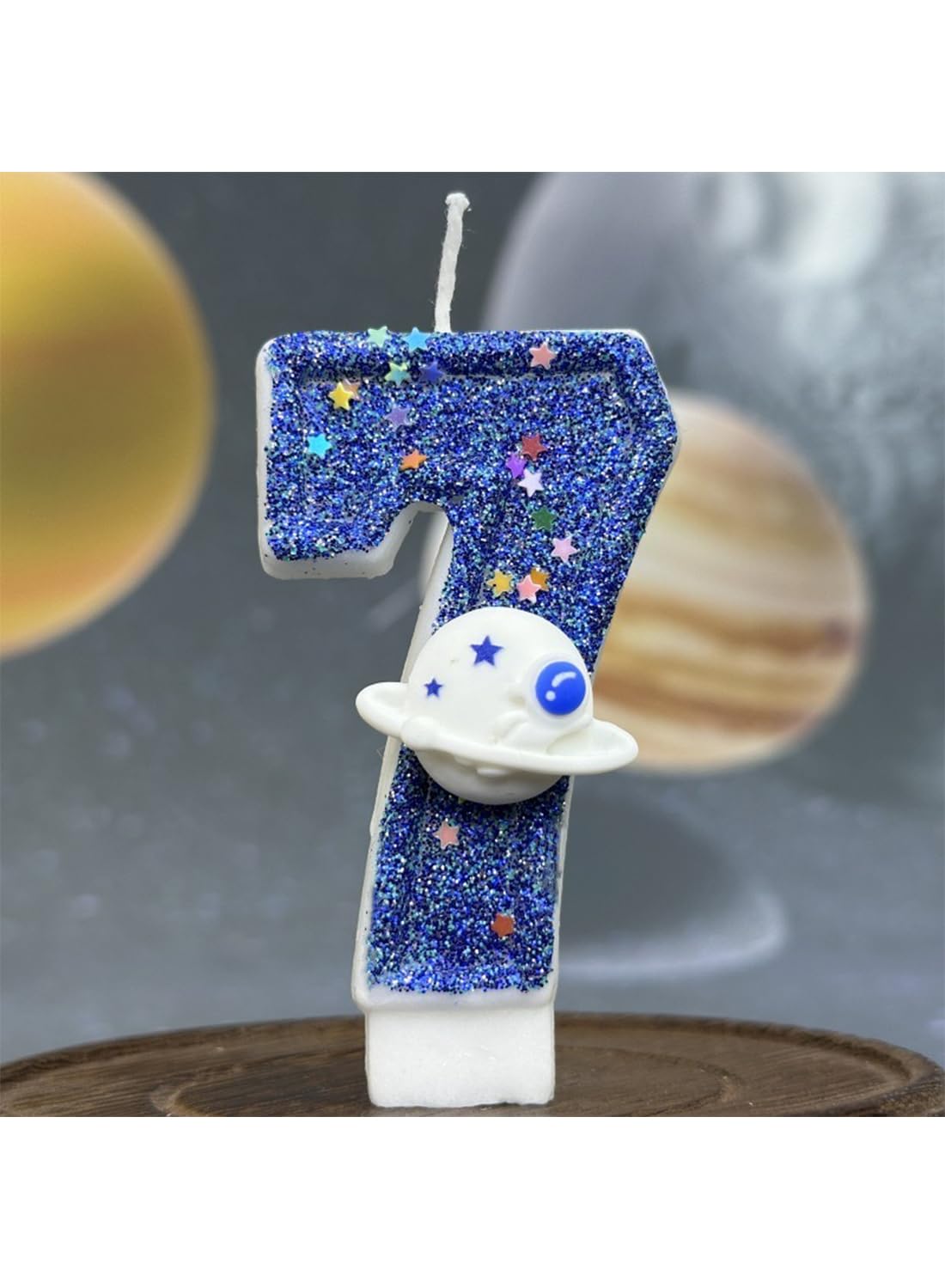 7cm Birthday Number Candles for Cake Decoration, Glittery Cake Toppers with Cute Designs, Perfect for Kids' Parties, Anniversaries, and Celebrations-Green Turtle(No.0)