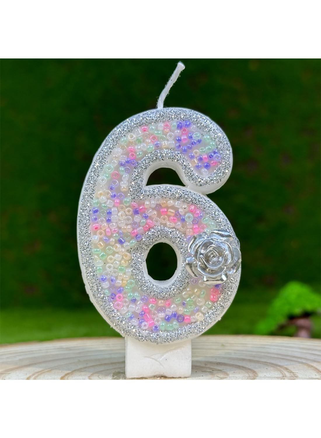 7cm Birthday Number Candles for Cake Decoration, Glittery Cake Toppers with Cute Designs, Perfect for Kids' Parties, Anniversaries, and Celebrations-Green Turtle(No.0)
