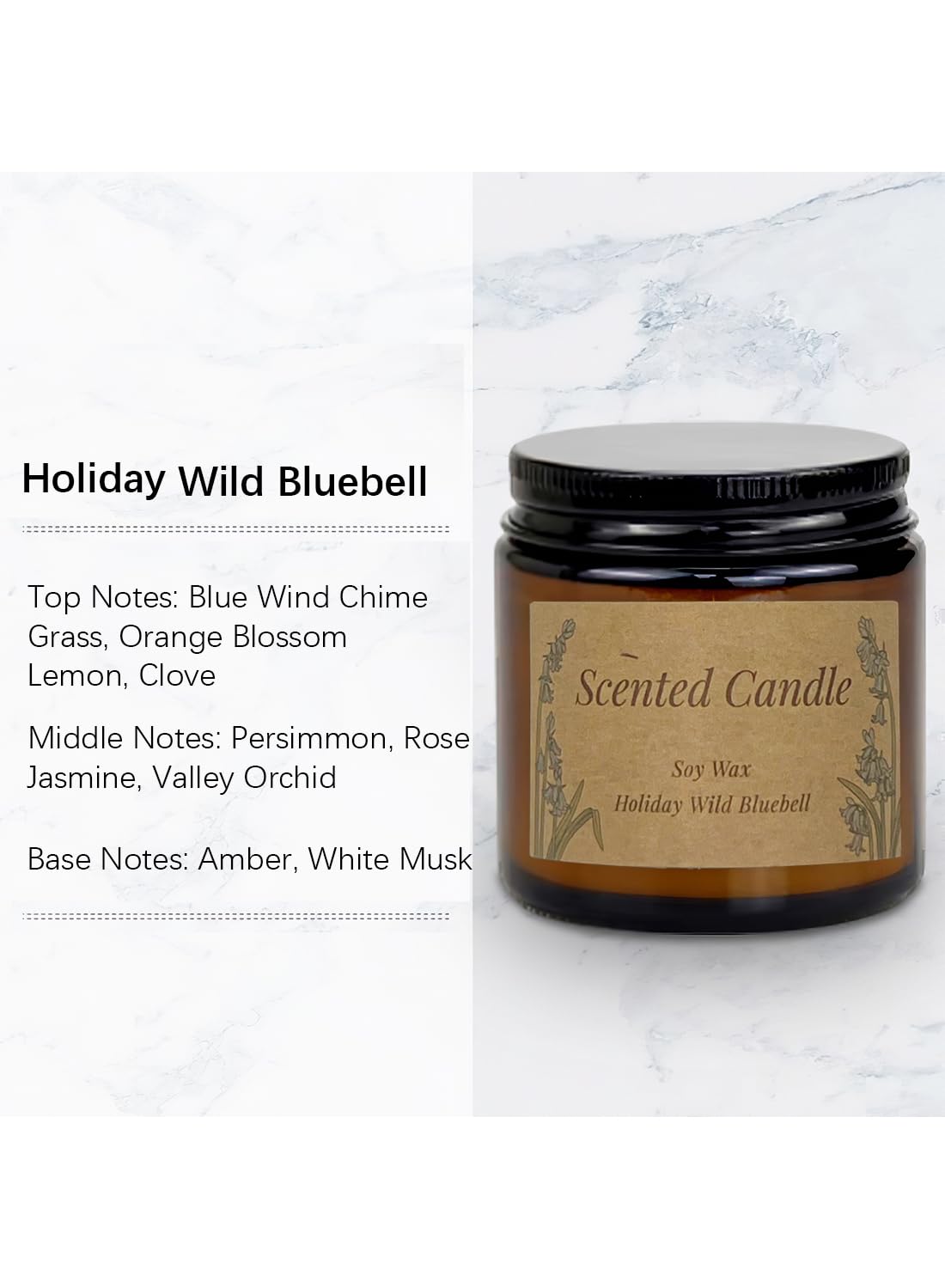 NOVO Scented Candles, 100g Natural Soy Wax Blend Aromatherapy Candle with Pure Essential Oils,12 Hours of Burn Time, or Home SPA Bathing Yoga