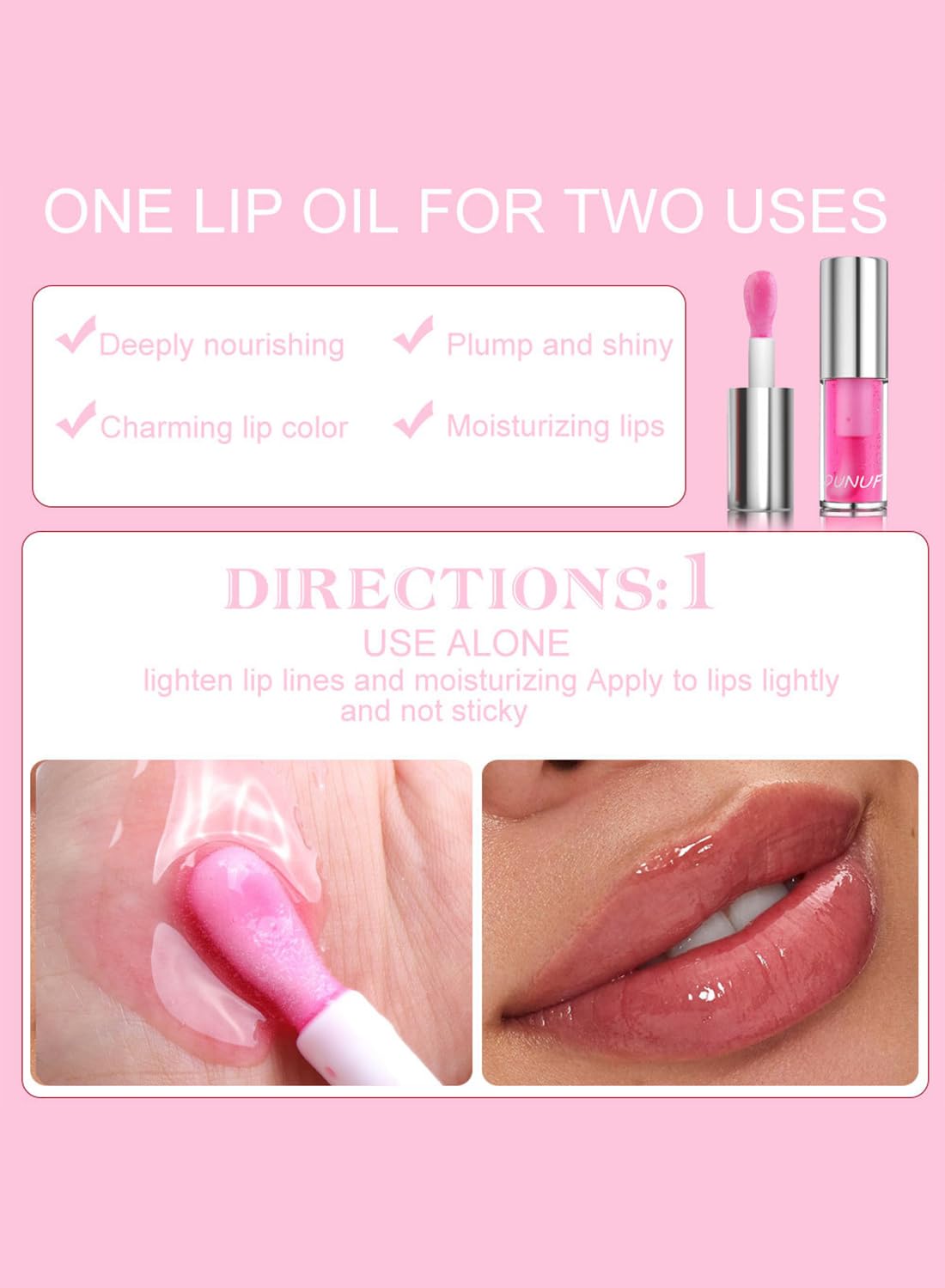 NOVO Lip Glow Oil, Lip Care, Fade Lines and Exfoliate Dead Skin for Women F103 3.5ml
