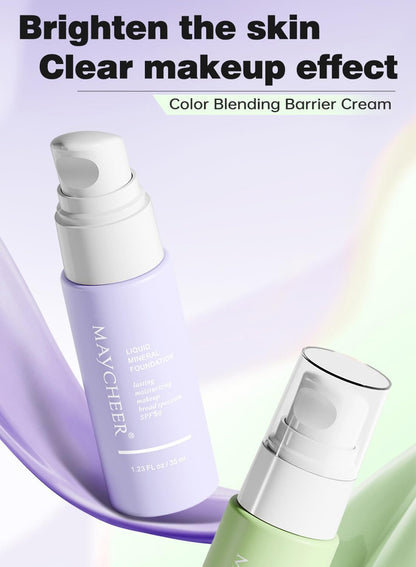 NOVO Whitening Isolation Cream, Color Corrector with SPF30, Waterproof Makeup Primer for Women, 35ml-Purple