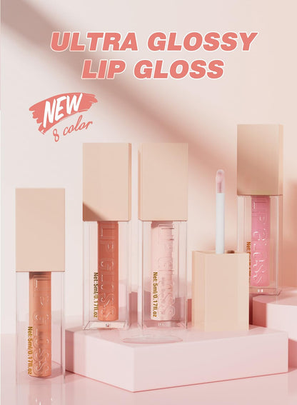 NOVO Lip Glossy, Lasting Shiny Hydrating Lightweight Deep Nourishing Plumping Glaze 05