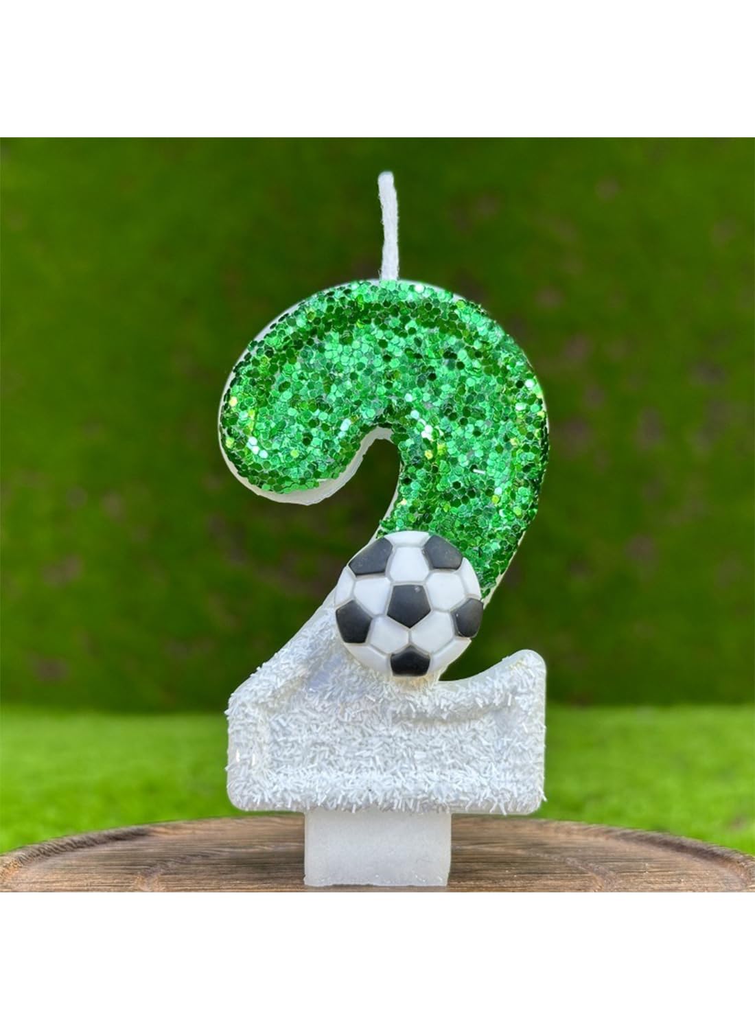 7cm Birthday Number Candles for Cake Decoration, Glittery Cake Toppers with Cute Designs, Perfect for Kids' Parties, Anniversaries, and Celebrations-Green Turtle(No.0)