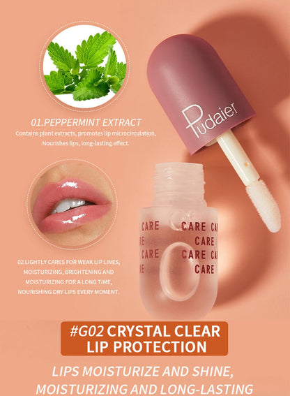 NOVO 2Pcs Lip Plumper Set, Long Lasting Moisturizing Repairing Enhancing Lip Balm, Nourishing Hydrating Lip Oil for Daily Care, Smoothing Lip Lines