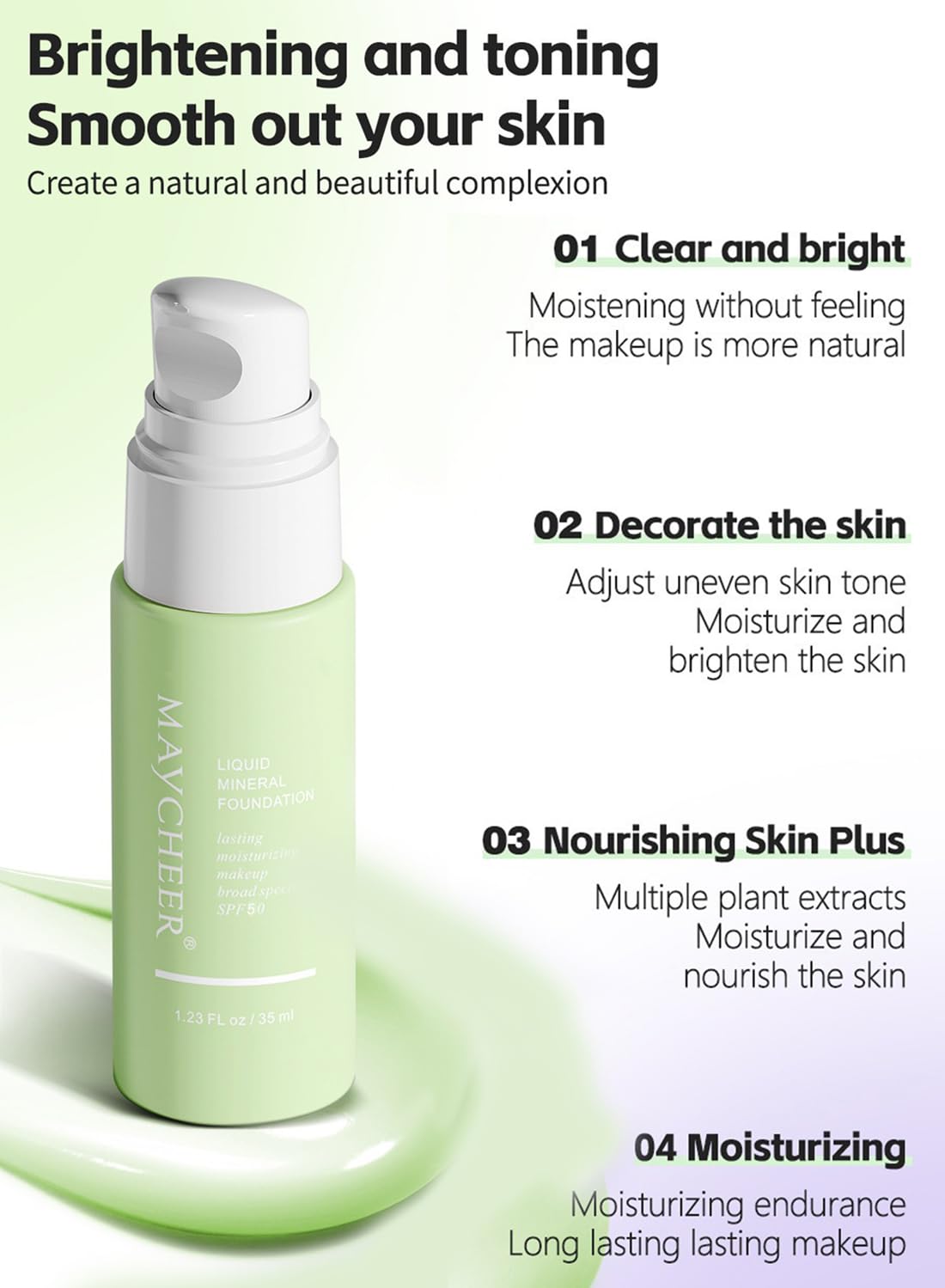 NOVO Whitening Isolation Cream, Color Corrector with SPF30, Waterproof Makeup Primer for Women, 35ml-Purple