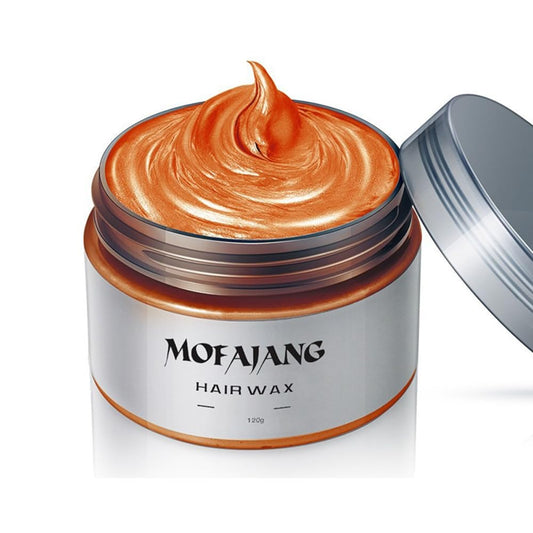 NOVO Temporary Hair Color Wax, Natural Coloring, Non-Greasy Matte Pomade for DIY Cosplay & Party, Long-Lasting Instant Dye Cream 120g- Orange