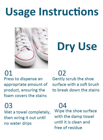 Shoe Cleaning Agent, Waterless Sneaker Cleaner Foam for Tennis Shoes, Canvas 280ml