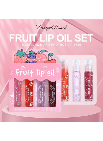 NOVO Glossy Lip Oil Set, Hydrating Transparent Lip Glow for Women, 6Pcs
