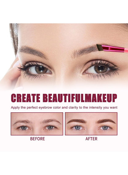NOVO Multi-Function Eyebrow Cream Set, Brow Makeup & 4D Brow Stamp Brush, Taupe