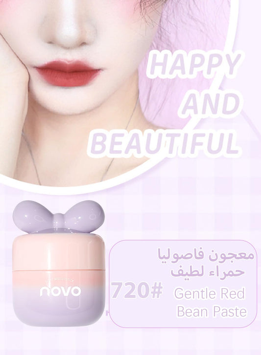 Matte Velvet Lipstick, Long Lasting Waterproof Non Stick Cup Mist Face Lip Gloss, Lightweight Moisturizing Cute Lip Stains Lip Tint Lip Mud for Women, Mud Texture - Color 720#
