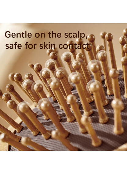 Hair Comb-Handmade 100% Natural Sandalwood &Anti-Static, Scalp Massage  (Air Bag Comb-S)