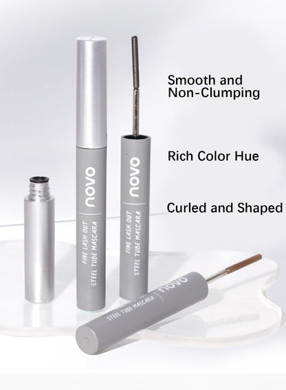 NOVO Mascara, Volumizing Lengthening Defining Lifting Curling Multiplying Eye Makeup Lash Extension, No Smudging Long Lasting Waterproof Mascara for Women Natural Black