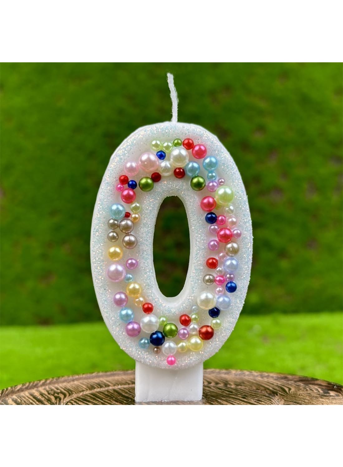 7cm Birthday Number Candles for Cake Decoration, Glittery Cake Toppers with Cute Designs, Perfect for Kids' Parties, Anniversaries, and Celebrations-Green Turtle(No.0)