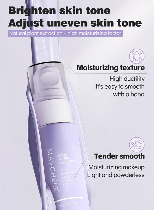 NOVO Whitening Isolation Cream, Color Corrector with SPF30, Waterproof Makeup Primer for Women, 35ml-Purple