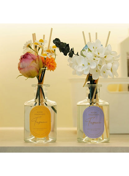 NOVO Scented Reed Diffuser, Artificial Flower Home Fragrance Oil with 4 Sticks for Bedroom,Home D¨¦cor,Office & Bathroom 200ml-Elegant and Graceful