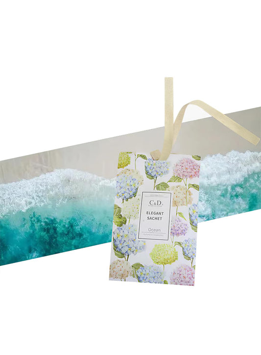 NOVO Aromatherapy Scented Sachets, Hanging Long Lasting Air Freshener for Wardrobes & Cars, 20g -Ocean