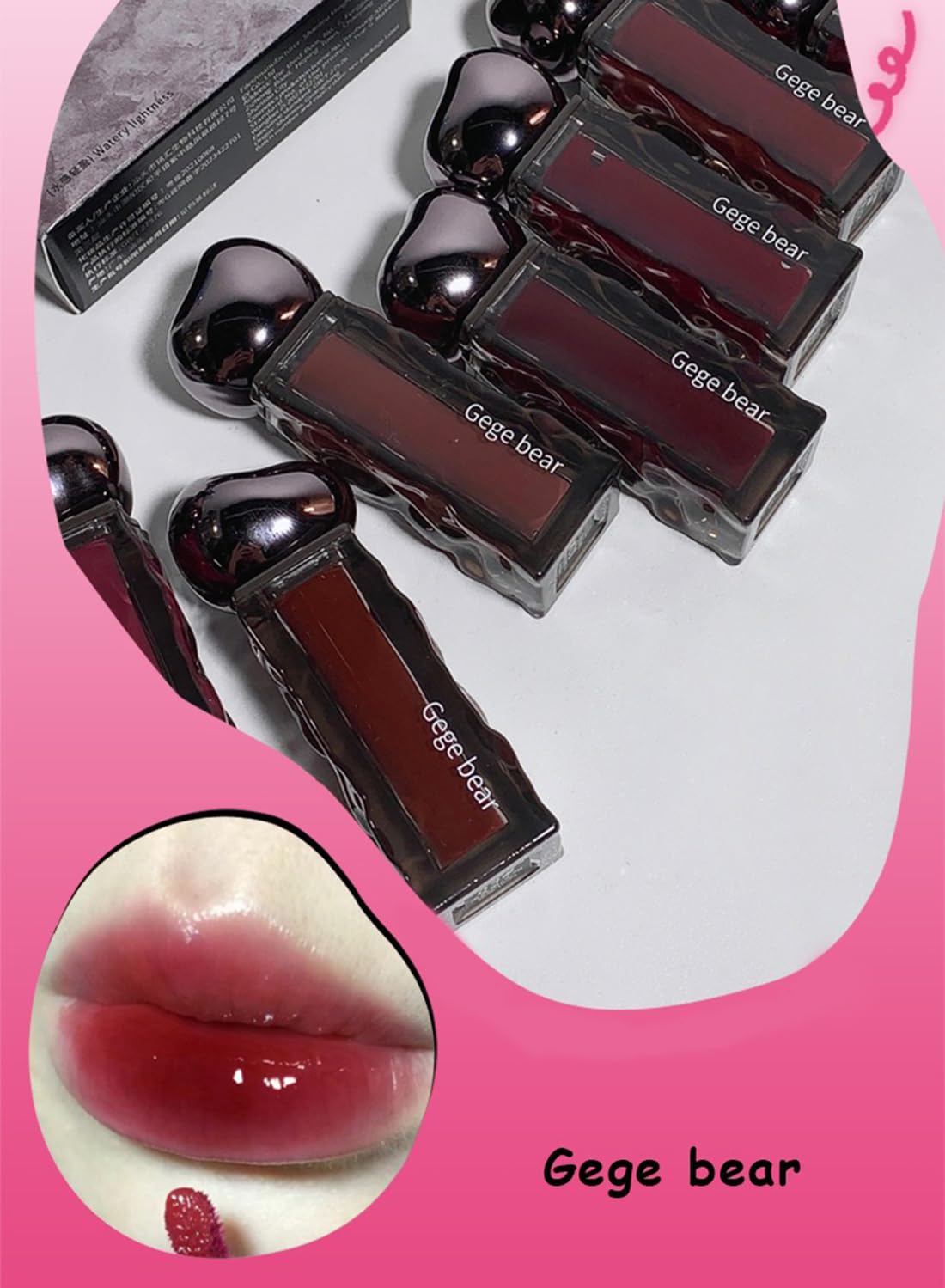 NOVO Lip Gloss, Mirror Ultra Hydrating Long Lasting Nonstick Cup High Pigmented Liquid Lipstick, Plump Lips and Improve Complexion Maple Leaf Red 04#