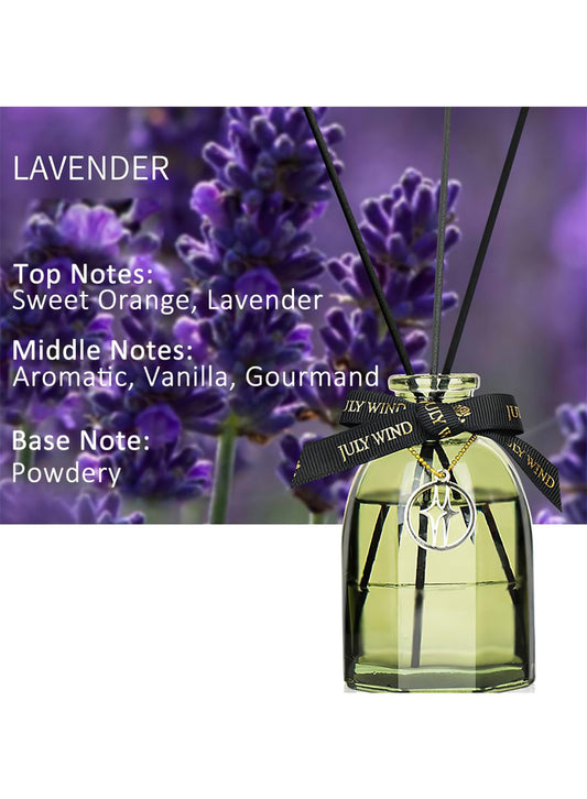NOVO Scented Oil Diffuser with 5 Reed Sticks, Home Fragrance for Bathroom, Office & Home D¨¦cor 150ml -Lavender