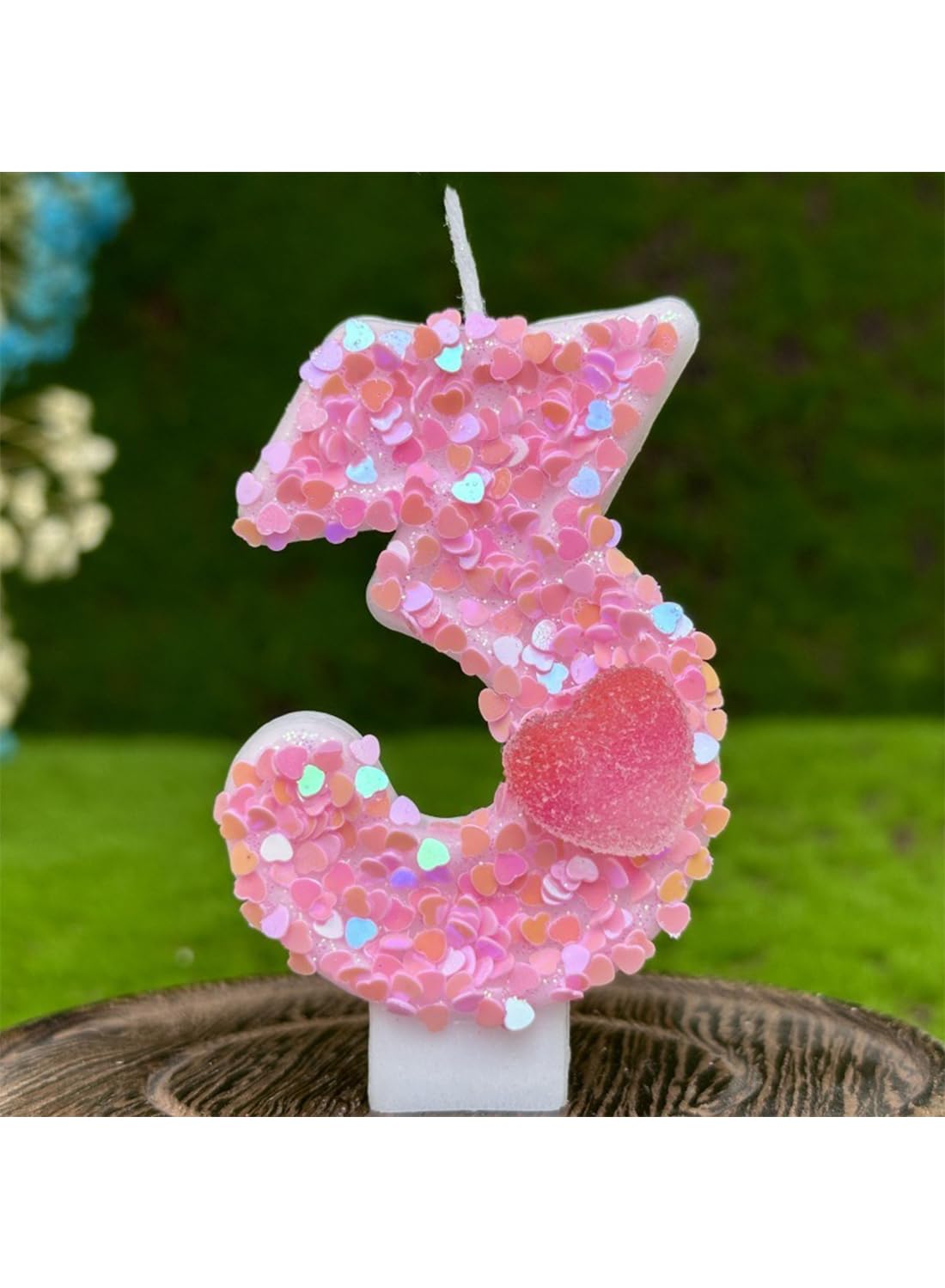 7cm Birthday Number Candles for Cake Decoration, Glittery Cake Toppers with Cute Designs, Perfect for Kids' Parties, Anniversaries, and Celebrations-Green Turtle(No.0)