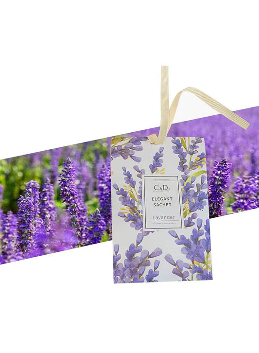 NOVO Aromatherapy Scented Sachets, Hanging Long Lasting Air Freshener for Wardrobes & Cars, 20g -Lavander