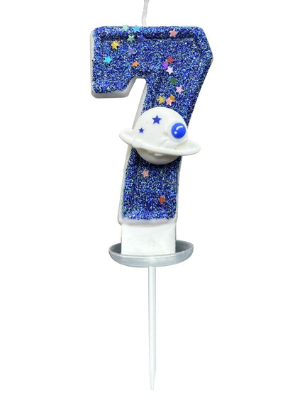 7cm Birthday Number Candles for Cake Decoration, Glittery Cake Toppers with Cute Designs, Perfect for Kids' Parties, Anniversaries, and Celebrations-Green Turtle(No.0)