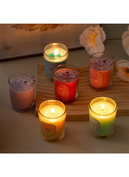 NOVO Scented Candles, Natural Soy Wax Blend Aromatherapy Candle with Pure Essential Oils 55g-Vanilla