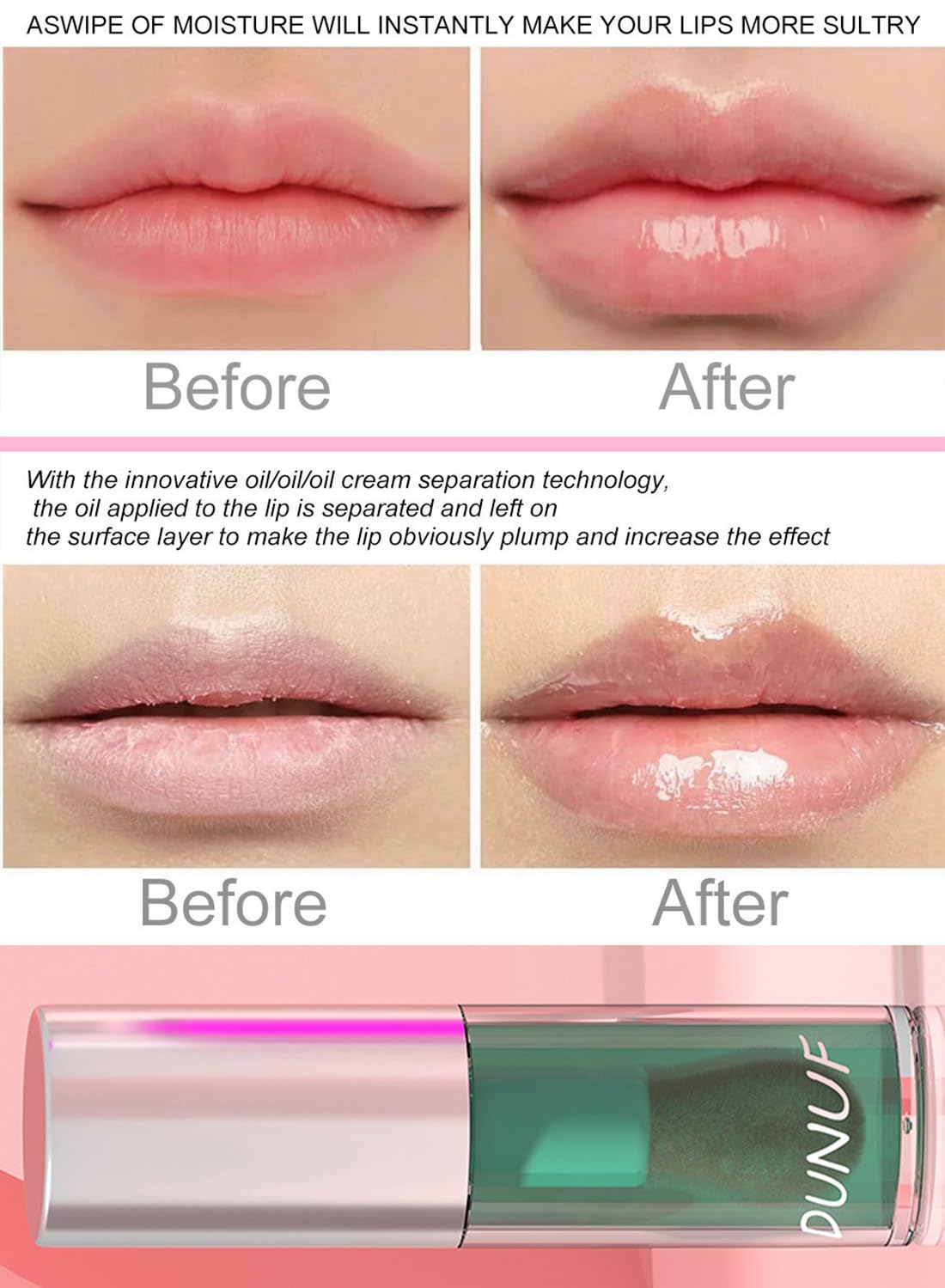 NOVO Lip Glow Oil, Lip Care, Fade Lines and Exfoliate Dead Skin for Women F103 3.5ml