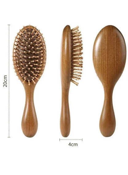 Hair Comb-Handmade 100% Natural Sandalwood &Anti-Static, Scalp Massage (Air Bag Comb-M)