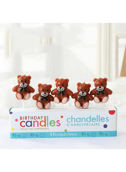 Colorful Long Thin Metallic Birthday Candles Kit£¬Glittery Cake Toppers with Cute Designs, Perfect for Kids' Parties, Anniversaries, and Celebrations-6Pcs Set Colorful